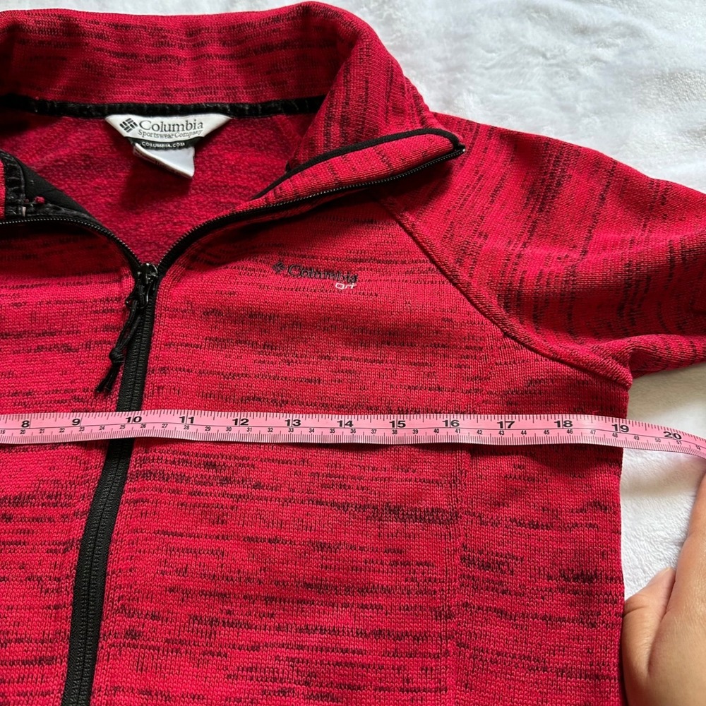 Columbia Full Zip Fleece Jacket Women's Medium Pink Black Heathered‎ Outdoor - Picture 8 of 8